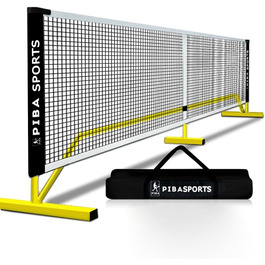 М'яка сітка для піклболу преміум-якості – офіційний розмір для турнірів, легка у збиранні, міцна та портативна – ідеальна для професіоналів та любителів, жовта