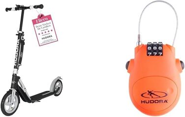 Самокат HUDORA BigWheel Air 230 з ручним гальмом, алюмінієвий, надувні колеса, міський, регулювання висоти, до 120 кг