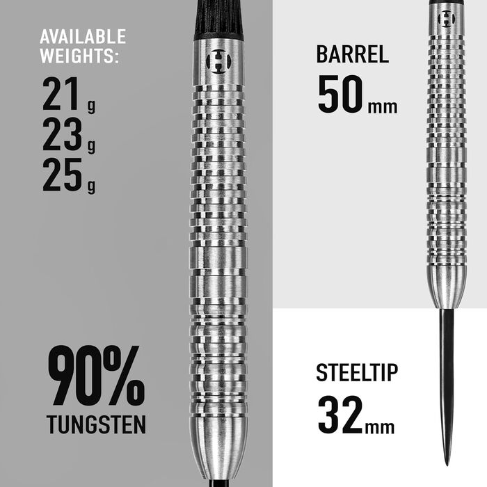 Дартс Harrows Damon Heta Natural 90% сталь, 23 г, набір