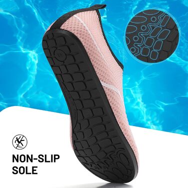 Чоботи для плавання унісекс: легкі, швидковисихаючі, для пляжу, басейну, серфінгу, йоги (43 EU, рожевий)