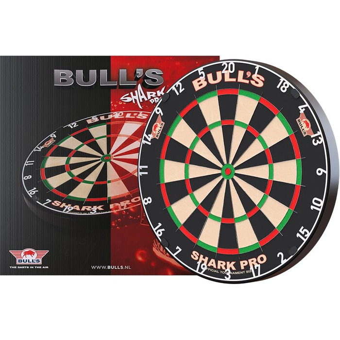 Професійна дартс-дошка Bull's Shark Pro з вбудованим дротом, без дроту, з монтажною системою, високоякісна мішень для дартсу