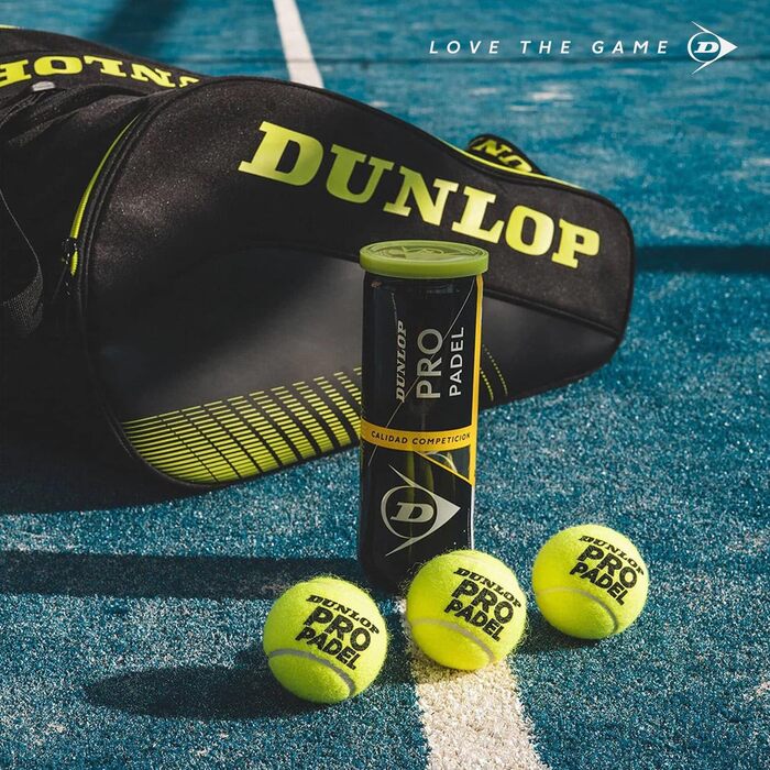 М'ячі для падел-тенісу Dunlop Pro Padel (3 шт.) - для змагань та турнірів