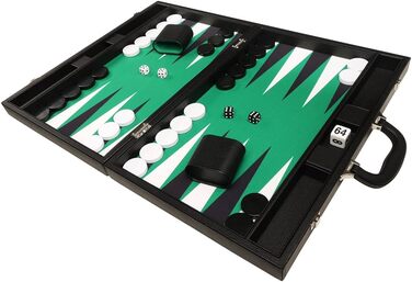 Набір для гри в шашки Silverman & Co. Преміум-клас, 48 x 64 см, чорний з білими та чорними точками, для дорослих та дітей від 6 років