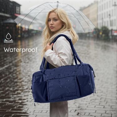 Спортивна сумка Kookoomia 45L з відділенням для взуття та вологих речей, дорожня чоловіча та жіноча, для басейну, фітнесу, синя