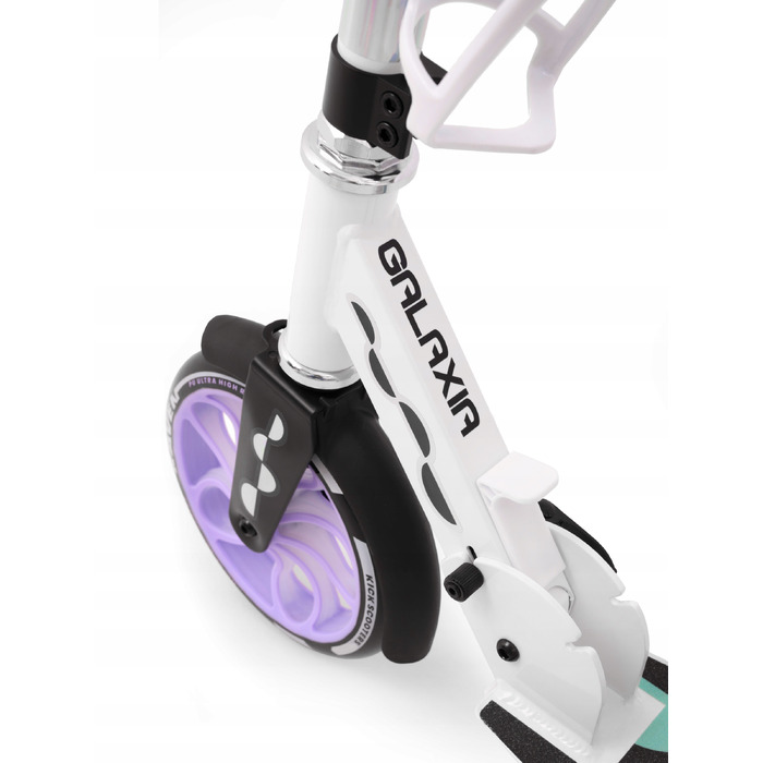 Самокат RAVEN Galaxia Holo 200мм з кошиком, дзвінком та LED-колесами