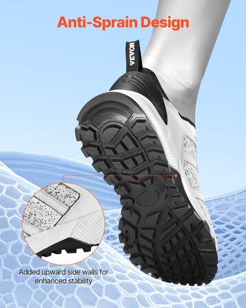 Чоловічі кросівки для тренувань VEVOR 43 EU (широкі), білі