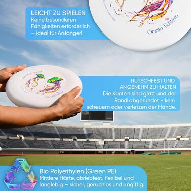 Фрісбі Eurodisc Ocean Profi Ultimate 175г - професійний спортивний диск для змагань, екологічний, дальність польоту понад 100м