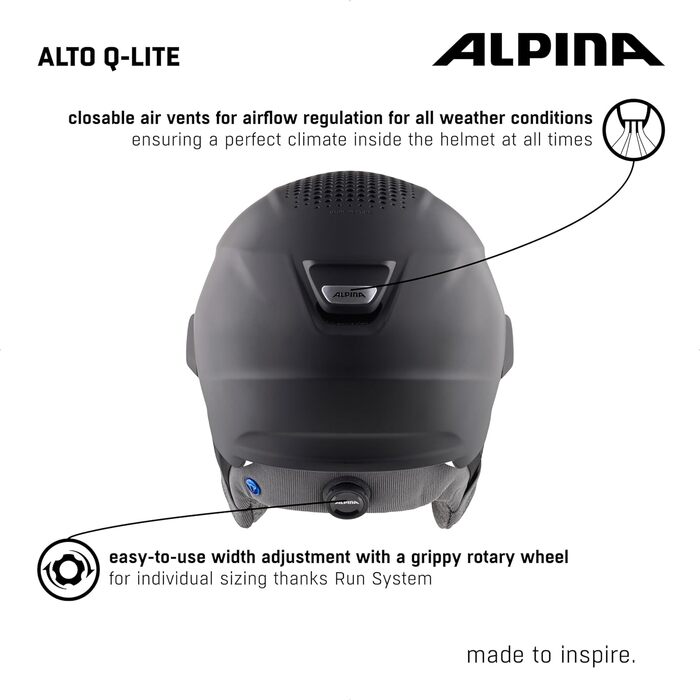 Лижний шолом Alpina Alto Q-Lite з посиленим захистом, контрастним візором, для дорослих, розмір 51-55 см, сірий-рожевий матовий