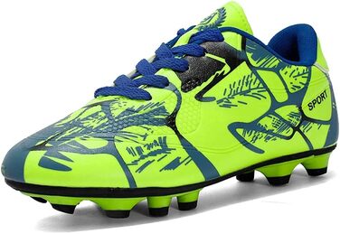 Дитячі футбольні бутси для хлопчиків та дівчаток, футбольні черевики для тренувань, розмір 38 EU, колір зелений