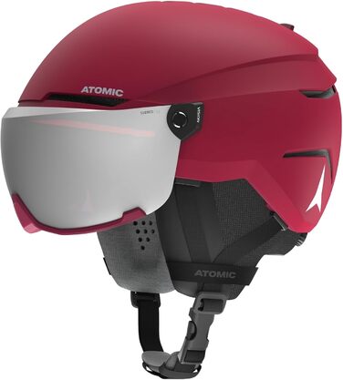 Лижний шолом ATOMIC Savor Visor Stereo з візором, чорний, 55-59 см, максимальна амортизація, активна вентиляція, дзеркальне скло