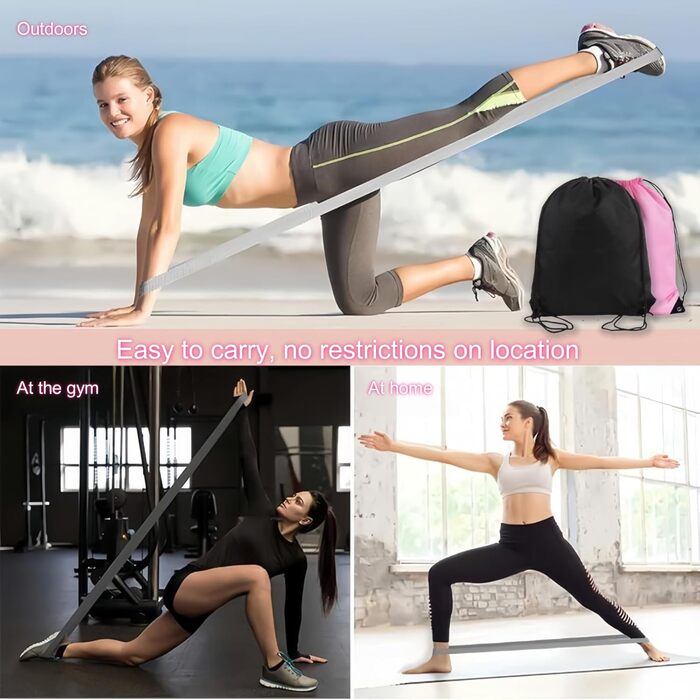 Набір для пілатесу вдома 13-в-1: м'яч, шкарпетки, гумки, ремінь. Чорний колір