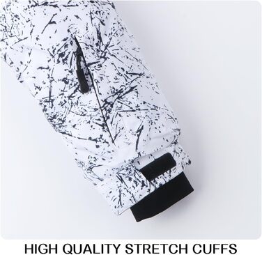 Дитячний сніговий костюм для лижного спорту: штани та куртка, водонепроникний, для хлопчиків та дівчаток, білий/квітковий принт, розмір 14-16