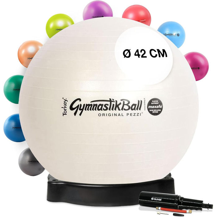 Гімнастичний м'яч Pezziball MAXAFE 42-75 см з підставкою та насосом