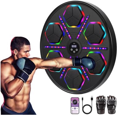 Музична бокс-машина Oamger з LED-підсвіткою та Bluetooth, 9 режимів швидкості, для дітей та дорослих