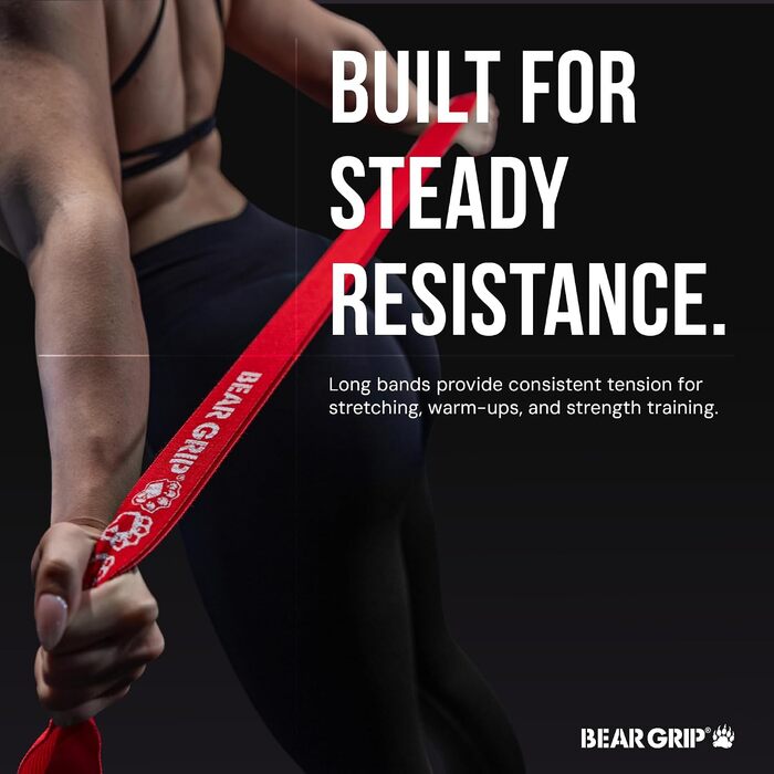 Стрічки для підтягувань Bear Grip: для йоги, мобільності, кросфіту, багатокольорові