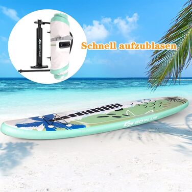 Надувна SUP-дошка RELAX4LIFE 320/335x76x15 см з веслом, насосом, рюкзаком, ремкомплектом та 3 плавниками, для початківців і професіоналів