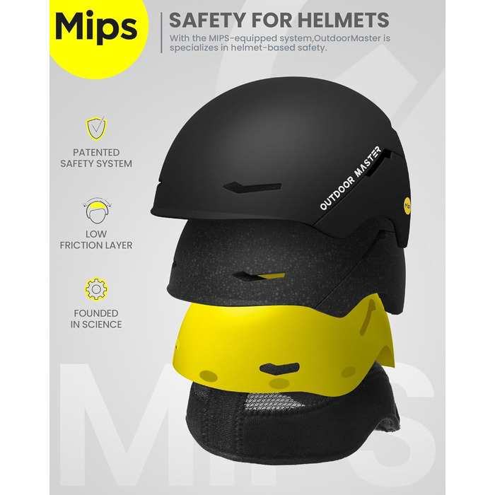 Шолом Outdooraster ELK IPS для сноуборду та гірськолижного спорту (Чорний мат, L)