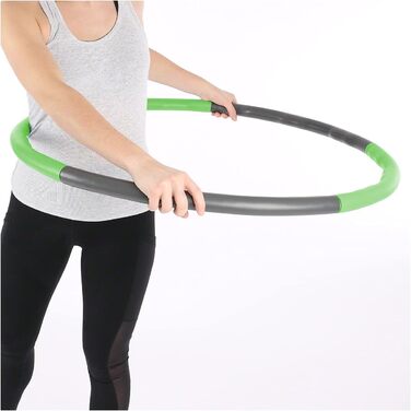 Фітнес хулахуп Sport-Tec 100 см, 1,5 кг, з мірною стрічкою, для схуднення, лимонний