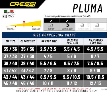 Набір для підводного плавання Cressi Pluma: ласти, маска, трубка, чорний, для дорослих, розмір 35/36