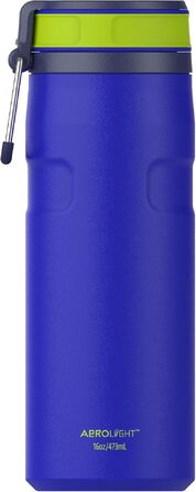 Термос-пляшка Stanley 1913 IceFlow Twist Flip 0.47 л, Cobalt Chartreuse — вакуумна сталева пляшка для напоїв