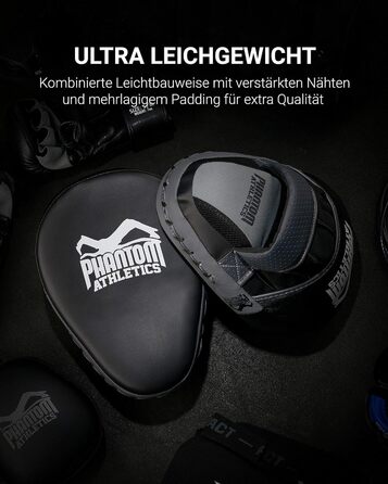 Набір боксерських подушок Phantom Athletics Pratzen - 2 шт. чорний/сірий