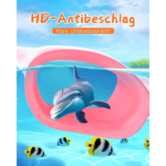 Дитячі окуляри для плавання, маски для снорклінгу для дітей 6-14 років, антизапітніння, захист від УФ, без витоку, широке поле зору, окуляри для плавання для хлопчиків та дівчаток білого та оранжевого кольорів