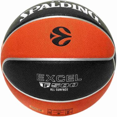 Баскетбольний м'яч Spalding 77101Z, розмір 7, чорний/помаранчевий
