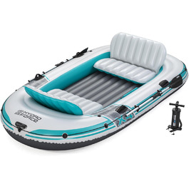 Надувний човен Bestway Hydro Force Adventure Elite X4 для 4 осіб, 315x165x41.5 см, з веслами та насосом