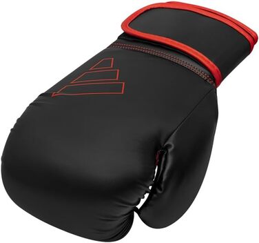 Боксерські рукавички adidas Hybrid 80, 12 oz, чорні/червоні, для боксу, кікбоксингу, ММА, фітнесу, для дітей та дорослих
