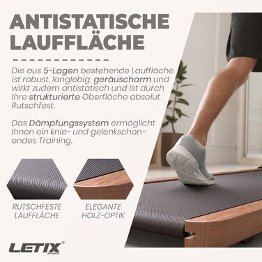 Електричний біговий столик DeskWalk для дому та офісу: LCD-дисплей, моторизоване фітнес-обладнання з імітацією дерева