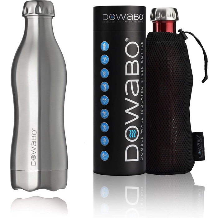 Термос Dowabo з нержавіючої сталі 500 мл, герметичний, BPA-free, для газованих напоїв, з чохлом