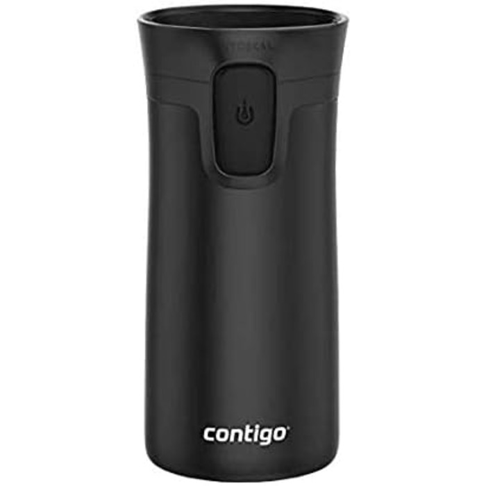 Термокружка Contigo Pinnacle Autoseal 300 мл, нержавіюча сталь, чорна матова - ізольована, герметична, для кави та чаю