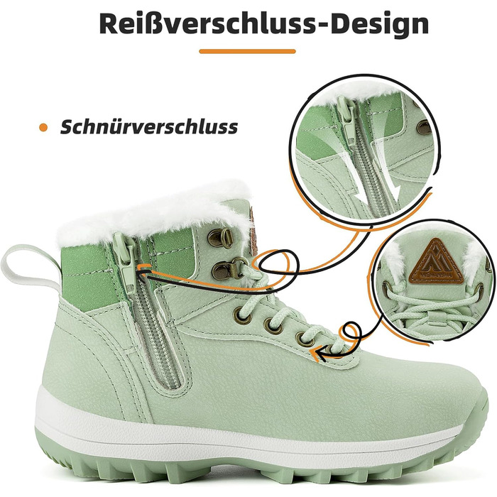 Дитячі зимові черевики Mishansha для хлопчиків та дівчаток, теплі, водонепроникні, снігоступи (32 EU, зелені)