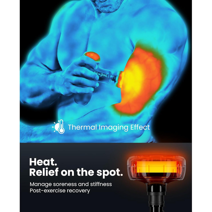 Масажер для м'язів BOB AND BRAD Q2 Plus з підігрівом: компактний, тихий, з сумкою, для розслаблення м'язів