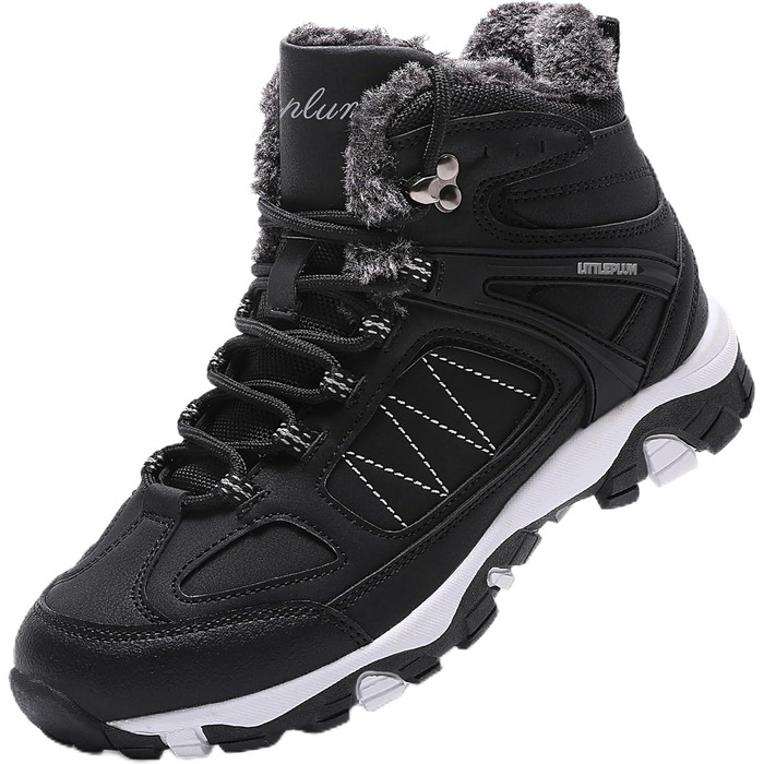Зимові черевики ASHION для жінок: утеплені, водонепроникні, для прогулянок та походів, розмір 36-42, чорно-білі