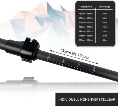 Skinhawk Карбонові трекінгові та скандинавські палки для ходьби для жінок і чоловіків
