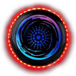 Фрісбі світлодіодне Ultimate Frisbee LED (червоне) - м'який літаючий диск з 49 LED для дітей та дорослих, активний відпочинок на вулиці