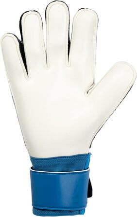 Воротарські рукавички uhlsport Soft Pro для футболу, дитячі та дорослі, з фіксацією зап'ястя, дихаючі, посилене зчеплення, сині/помаранчеві/білі, розміри 5-11
