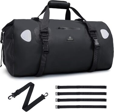 Водонепроникний рюкзак Dry Bag | Сумка-мішок для подорожей | Roll Top водонепроникний мішок для кемпінгу, мотоцикла, водних видів спорту, Blue (Чорний, 50L)