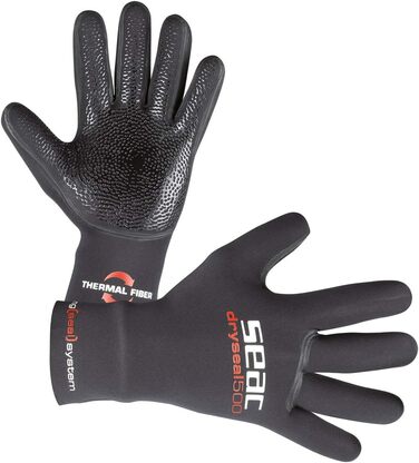 Рукавиці сухі Seac Unisex XL чорного кольору з надтонкого неопрену