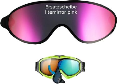 Змінне дзеркальне скло uvex Comanche Take Off ESS litemirror pink для лижної маски