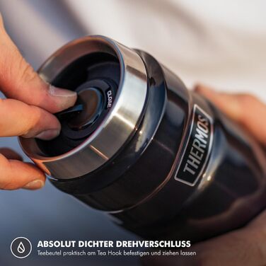 Термос нержавіючий Thermos Stainless King 0.47л червоний для кави та чаю. Зберігає тепло 7 год, холод 18 год. Без BPA