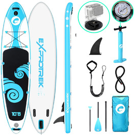 Сапборд Exprotrek 10'8 для дорослих, синьо-білий, універсальний