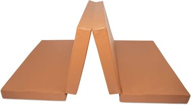 Складаний м'який мат Jeflex 200x100x8 см, коричневий, для гімнастики, йоги, фітнесу та дитячої кімнати, німецька якість, портативний, компактний