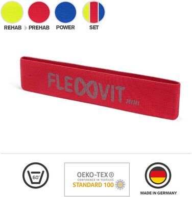 Набір фітнес-стрічок FLEXVIT Mini Band 3 шт – еспандери для стабілізації, розтяжки та мобілізації, різні рівні опору, для початківців і професіоналів