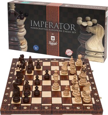 Шахи з дерева Imperator 52x52 см у подарунковій упаковці – шахова дошка і фігури з цінної деревини