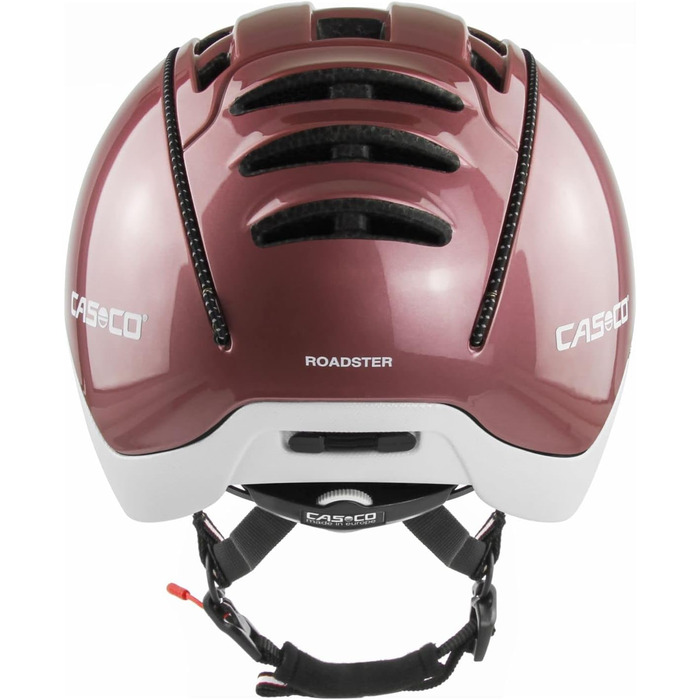 Жіночий велосипедний шолом Casco Roadster, рожево-білий, M (55-57 см)