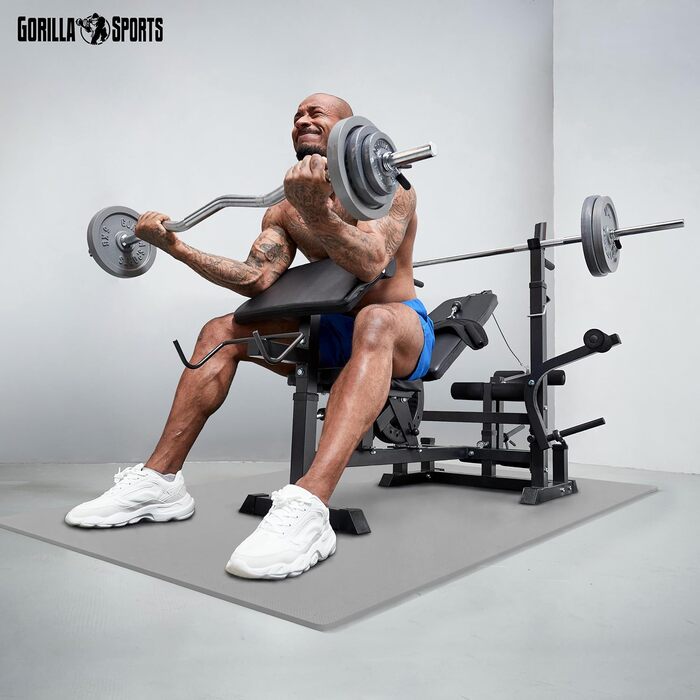 GORILLA SPORTS захисні мати EVA, 6 шт, 60x60x1,2 см, антиковзкі, для фітнесу, підлоги, спортзалу, басейну, з крайками, вибір кольору