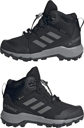 Дитячі трекінгові черевики Adidas Terrex Mid Gore-TEX, Core Black/Grey Three/Core Black, 32 EU