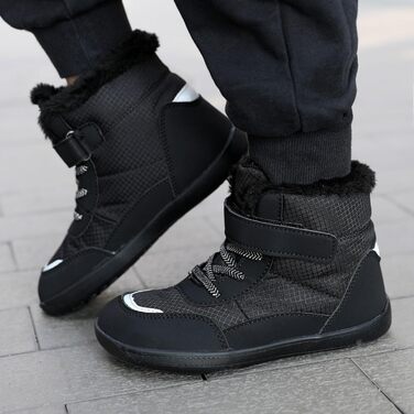 Дитячі зимові балетки Kinder: теплі, непромокаючі, для активного відпочинку та трекінгу, EU25-36, чорний